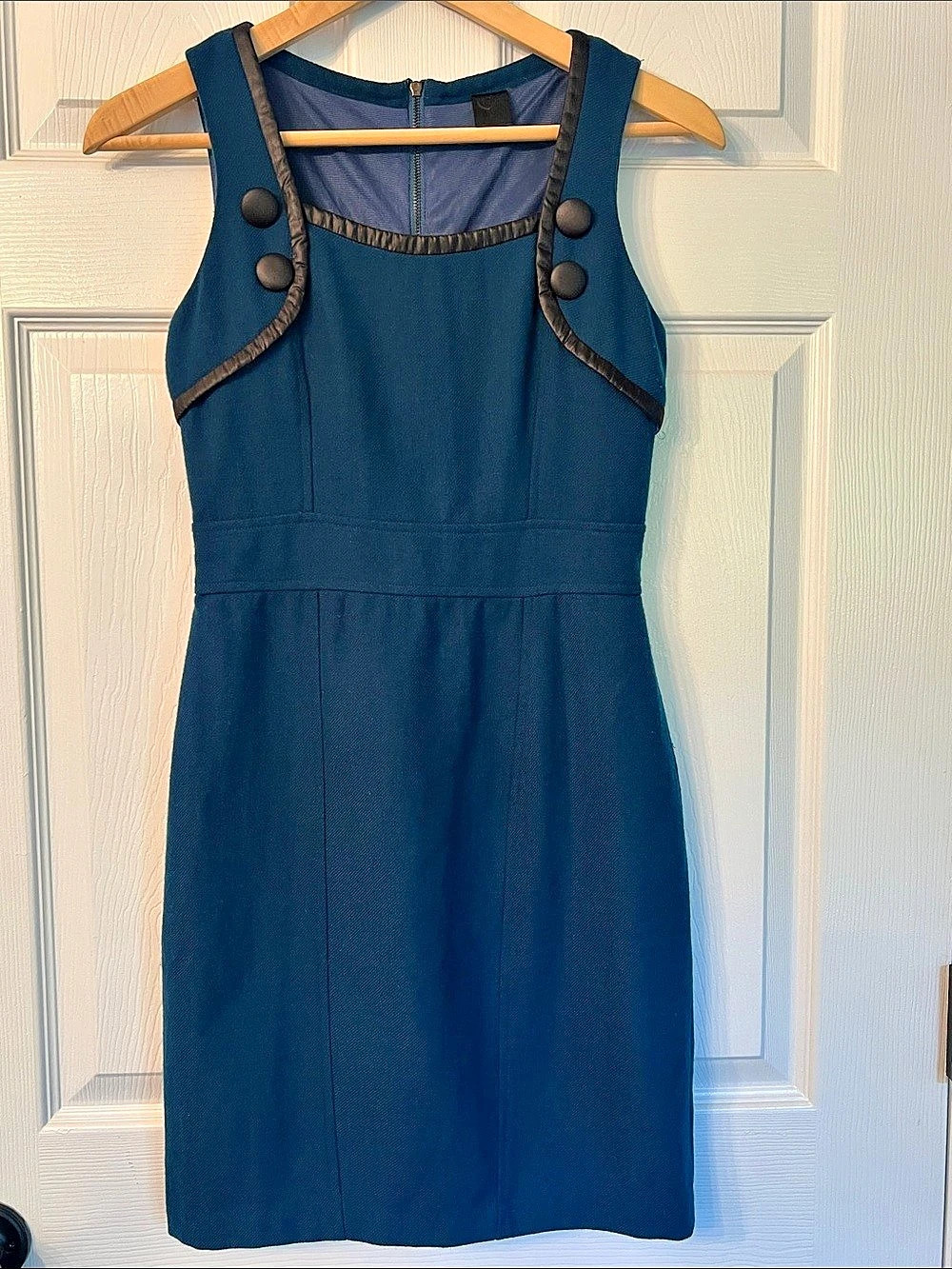 C. Luce (boutique) Wool Blend Mini Dress in Rich Blue —Unique & Stylish